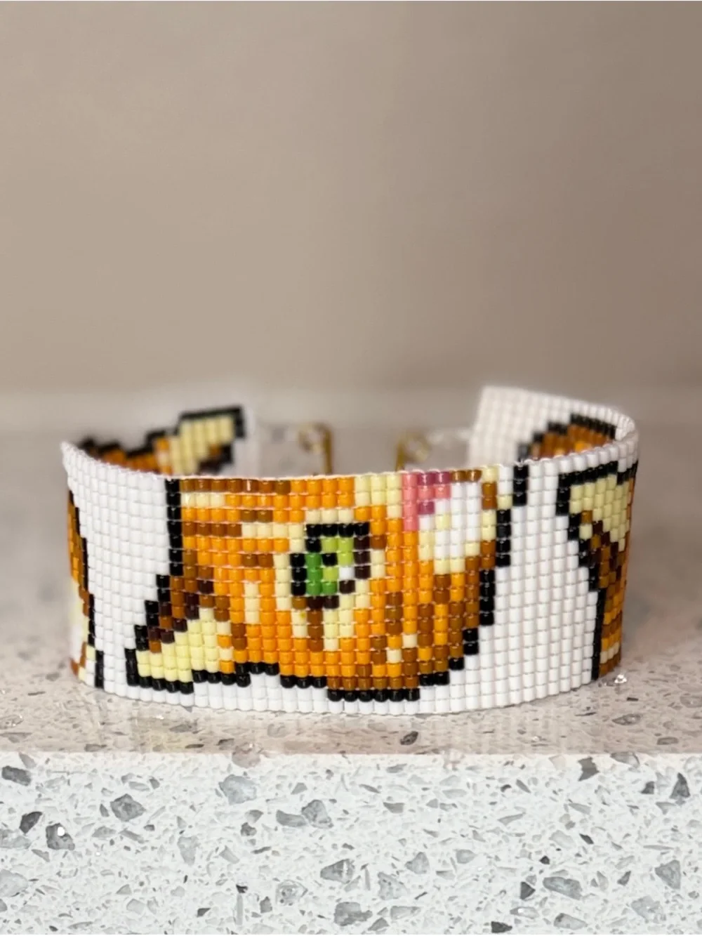 Orange Tabby Cat Loom Bracelet